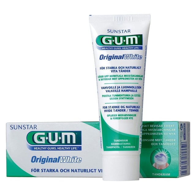 GUM Original white tandkräm 75 ml | Munvård - Tandblekning hemma,Munvård - Kariesförebyggande,Munvård - Tandkräm | Apoteka