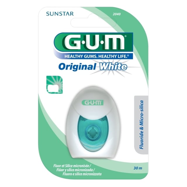GUM Original White Tandtråd 30 m | Munvård - Mellanrumsrengöring - Tandtråd & byglar | Apoteka