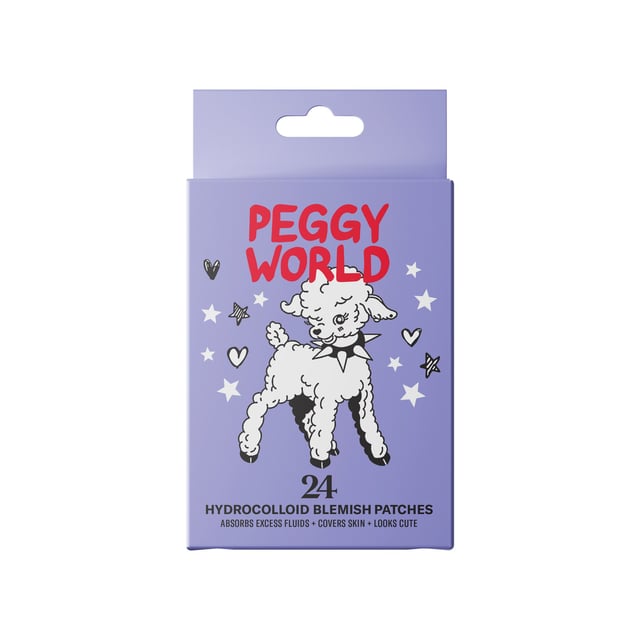 Peggy World Blemish Patches Hearts and Stars Purple 24 st