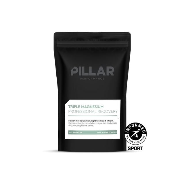 Pillar Performance Triple Magnesium Professional Recovery Powder Lemon Lime Pouch 200g | Vitaminer & kosttillskott - Vitaminer & mineraler - Magnesium | Apoteka