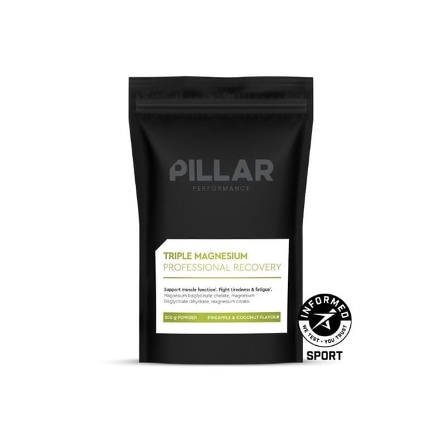 Pillar Performance Triple Magnesium Professional Recovery Powder Pineapple Coconut Pouch 200 g | Vitaminer & kosttillskott - Vitaminer & mineraler - Magnesium | Apoteka