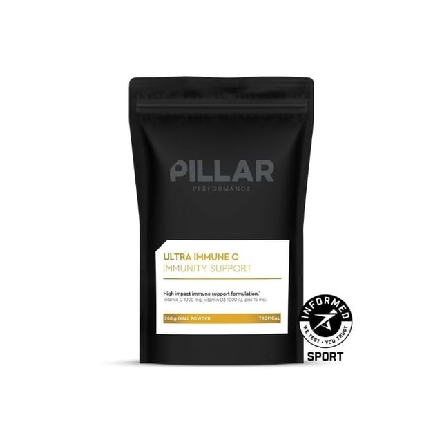 Pillar Performance Ultra Immune C Powder Tropical Pouch 200g | Vitaminer & kosttillskott - Vitaminer & mineraler - Zink,Vitaminer & kosttillskott - Vitaminer & mineraler - C-vitamin,Vitaminer & kosttillskott - Vitaminer & mineraler - D-vitamin | Apoteka