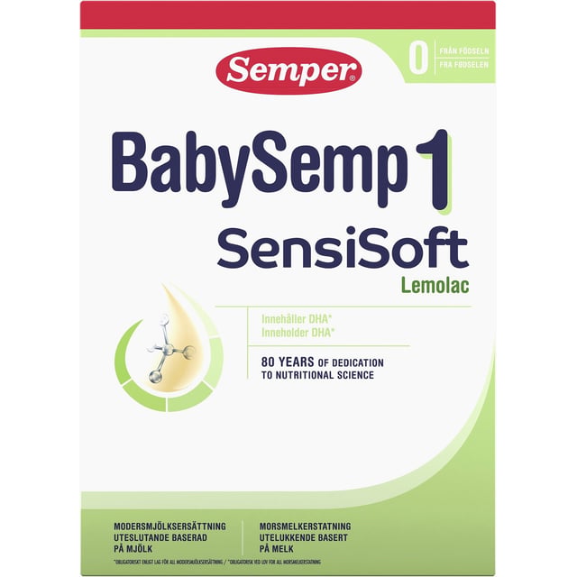Semper BabySemp 1 SensiSoft Lemolac Modersmjölksersättning 700g