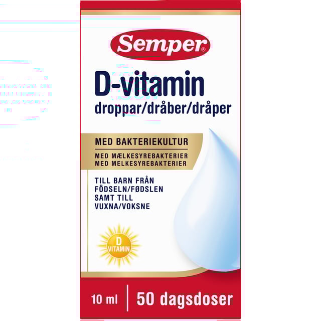 Semper D-vitamin droppar 10 ml | Baby, barn & förälder - Vitaminer & kosttillskott för barn - Vitaminer för barn - D-vitamin för barn,Vitaminer & kosttillskott - Vitaminer & mineraler - D-vitamin | Apoteka