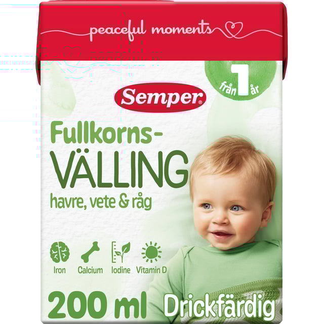 Semper Fullkornsvälling 1 år drickfärdig 200 ml | Mat & dryck - Barnmat - Välling,Baby, barn & förälder - Barnmat - Välling | Apoteka