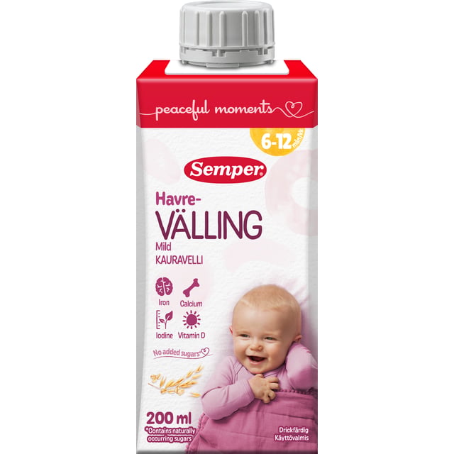 Semper Havrevälling Mild 6 månader | Mat & dryck - Barnmat - Välling,Baby, barn & förälder - Barnmat - Välling | Apoteka