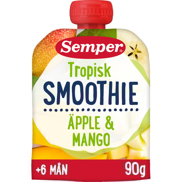 Semper Smoothie tropisk 90 g | Mat & dryck - Barnmat - Barnmat mellanmål,Baby, barn & förälder - Barnmat - Barnmat mellanmål,Baby, barn & förälder - Barnmat - Klämmisar | Apoteka