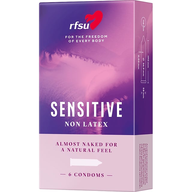 RFSU Lukt & latexfria plastkondomer 6 st | Sex & lust - Preventivmedel - Kondomer | Apoteka