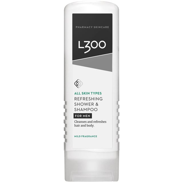 L300 For Men Shower & Shampoo 250 ml | Hudvård - Hudvård för män - Kroppsvård för män - Duschtvål & bodylotion,Hårvård - Schampo - Schampo för torrt hår,Hårvård - Hårvård för män | Apoteka