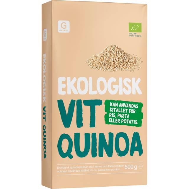 Garant Ekologisk Vit Quinoa 500g | Mat & dryck - Skafferi - Bulgur, quinoa & couscous | Apoteka