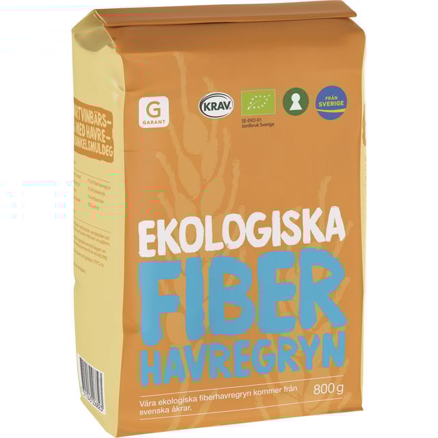 Garant Ekologiska Fiberhavregryn 800g | Mat & dryck - Skafferi - Mjöl, gryn & bakmixer | Apoteka