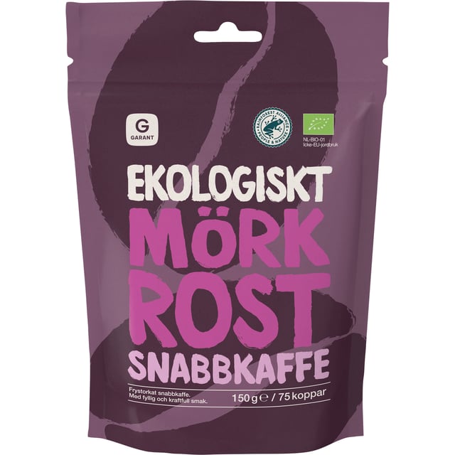 Garant Snabbkaffe Mörkrost 150 g | Mat & dryck - Drycker - Kaffe - Bryggkaffe | Apoteka