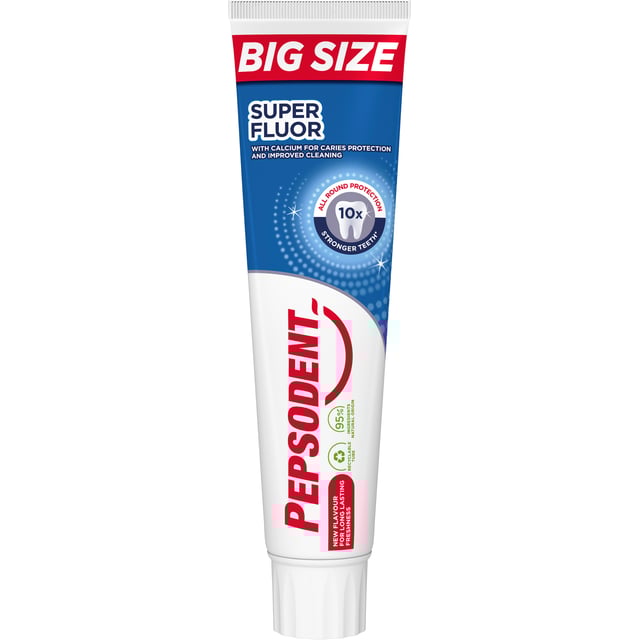 Pepsodent Super Fluor Big Size Tandkräm 125 ml | Munvård - Kariesförebyggande,Munvård - Tandkräm | Apoteka