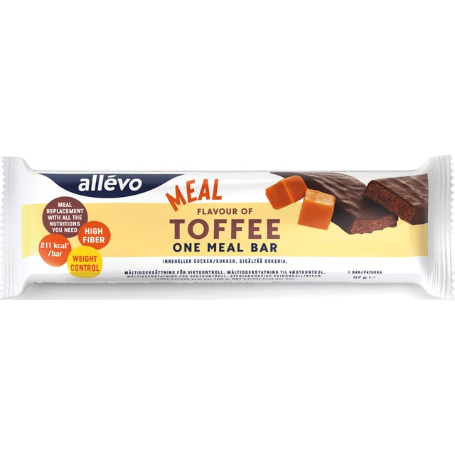 Allévo One Meal Bar Toffee 1 st | Mat & dryck - Bars - Dietbars,Viktkontroll - Måltidsersättning | Apoteka
