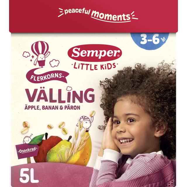 Semper Flerkornsvälling äpple, banan & päron 3-6 år | Mat & dryck - Barnmat - Välling,Baby, barn & förälder - Barnmat - Välling | Apoteka
