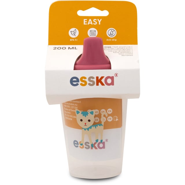esska Easy Spillfri Mugg 200 ml - Olika färger och motiv | Baby, barn & förälder - Mata - Pipmuggar & glas | Apoteka