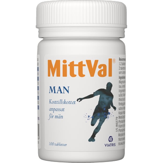MittVal Man 100 tabletter | Vitaminer & kosttillskott - Vitaminer & mineraler - Multivitamin - Multivitamin för män,Vitaminer & kosttillskott - Vitaminer & mineraler - Multivitamin - Multivitaminkomplex | Apoteka