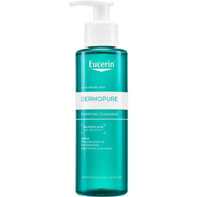 Eucerin DermoPure Purifying Cleanser 200 ml | Hudvård - Hudbesvär - Akne - Rengöring för akne,Hudvård - Ansiktsvård - Ansiktsrengöring - Rengöringsgel,Hudvård - Kroppsvård - Bad & dusch - Duschkräm & duschtvål | Apoteka