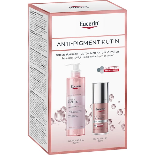 Eucerin Anti-Pigment Cleansing Gel + Dual Serum Gift Set 230 ml | Hudvård - Ansiktsvård - Anti-age - Anti-age-serum,Hudvård - Hudbesvär - Pigmenteringar,Hudvård - Ansiktsvård - Ansiktsrengöring,Hudvård - Ansiktsvård - Serum | Apoteka
