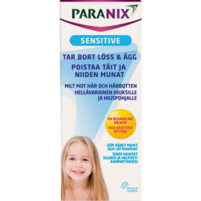 Paranix Sensitive Behandling Mot Huvudlöss 150 ml | Baby, barn & förälder - Hårvård för barn - Lusmedel & lusschampo | Apoteka