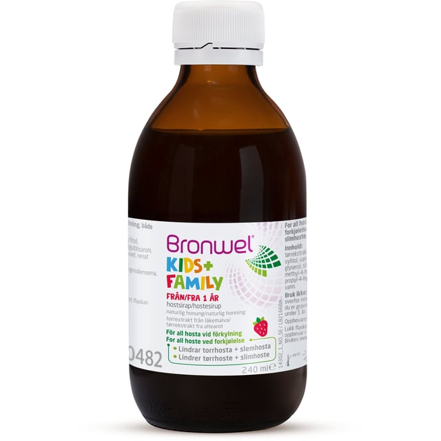 Bronwel Kids+Family Hostsirap För Familjen Vid Förkylning 240 ml