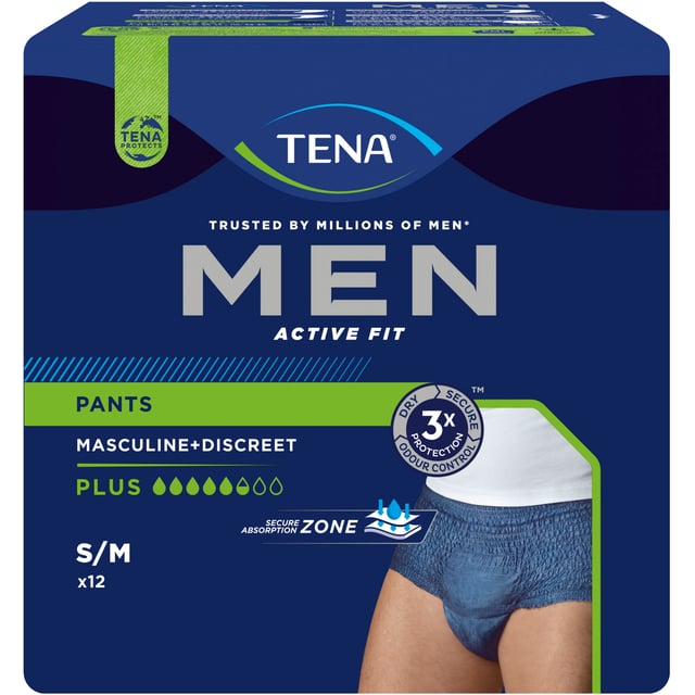 TENA Men Pants Plus M 12 st | Intimvård - Underlivsbesvär - Inkontinens | Apoteka