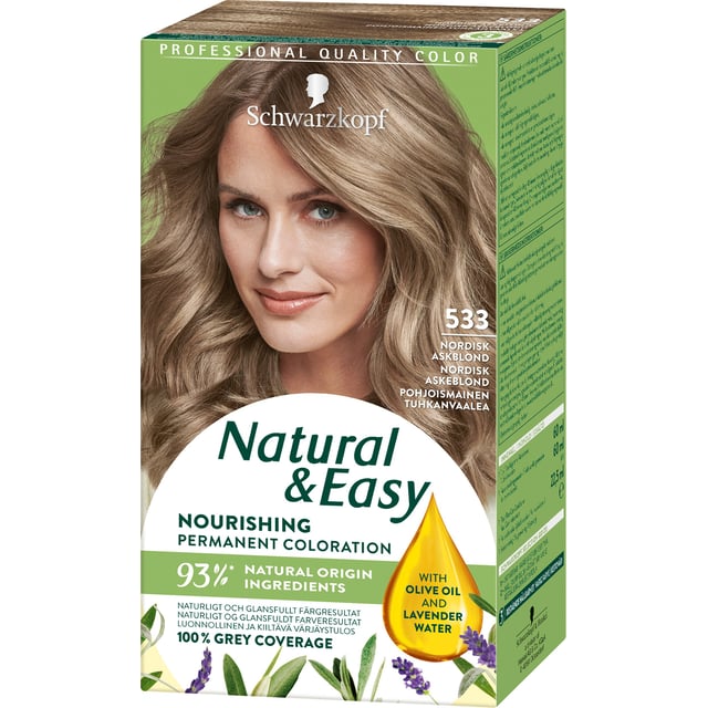 Schwarzkopf Natural & Easy 533 Nordisk Askblond 1 st | Hårvård - Hårfärg - Permanent hårfärg | Apoteka