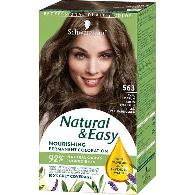 Schwarzkopf Natural & Easy 563 Sval Ljusbrun 1 st | Hårvård - Hårfärg - Permanent hårfärg | Apoteka