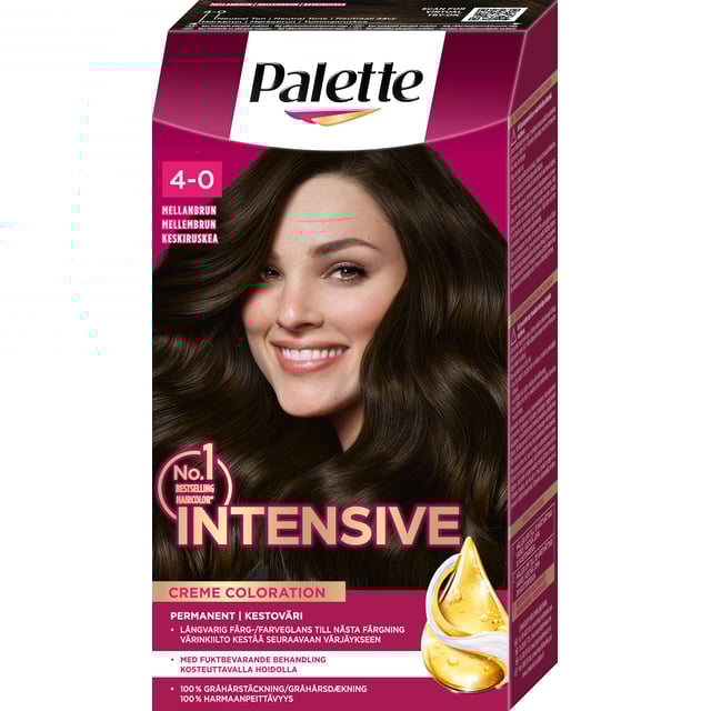 Palette Intensive Creme Coloration 4-0 Soft Mid Brown