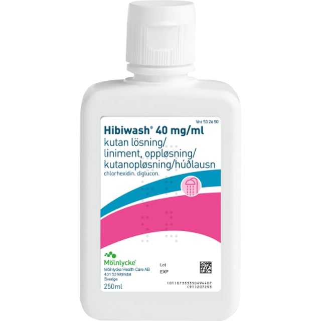 Hibiwash Kutan lösning 40 mg/ml Flaska 250 ml