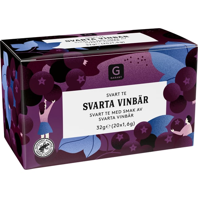 Garant Svart Te Svarta Vinbär 32 g | Mat & dryck - Drycker - Te | Apoteka