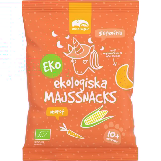 Minstingen Ekologiska Majssnacks Morot 20 g | Baby, barn & förälder - Barnmat - Barnmat mellanmål,Mat & dryck - Barnmat - Barnmat mellanmål | Apoteka