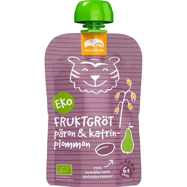 Minstingen Fruktgröt Päron & Katrinplommon 120 g