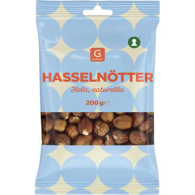 Garant Hasselnötter 200g | Mat & dryck - Snacks & godis - Naturgodis,Mat & dryck - Skafferi - Torkad frukt, nötter & frön | Apoteka