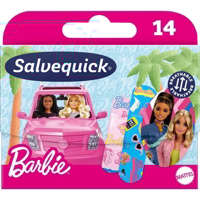 Salvequick Barbie Plåster 14 st | Sår, bett & stick - Sår - Plåster - Barnplåster,Baby, barn & förälder - Lilla apoteket - Barnplåster | Apoteka