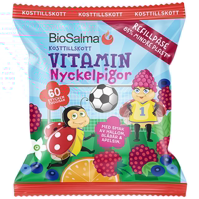 Biosalma Nyckelpiga Multivitamin Refill 60 st | Baby, barn & förälder - Vitaminer & kosttillskott för barn - Vitaminer för barn - Multivitamin för barn,Vitaminer & kosttillskott - Vitaminer & mineraler - Multivitamin | Apoteka