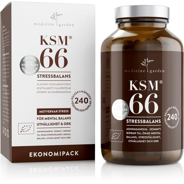 Medicine Garden KSM66 Stressbalans 240 kapslar | Vitaminer & kosttillskott - Ashwagandha | Apoteka