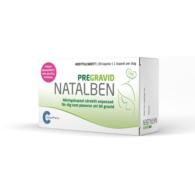Natalben PreGravid 30 kapslar | Vitaminer & kosttillskott - Vitaminer & mineraler - Multivitamin - Multivitamin för gravida,Graviditet - Kosttillskott för gravida | Apoteka