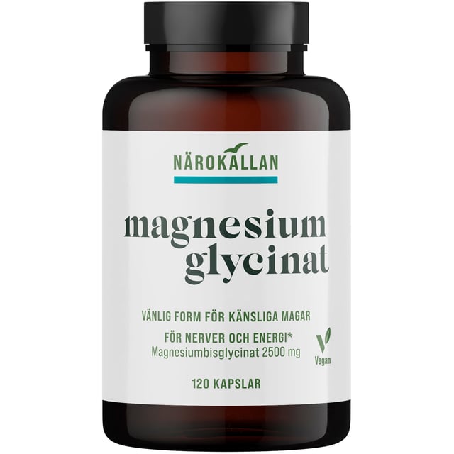 Närokällan Magnesiumglycinat 120 kapslar | Vitaminer & kosttillskott - Vitaminer & mineraler - Magnesium | Apoteka