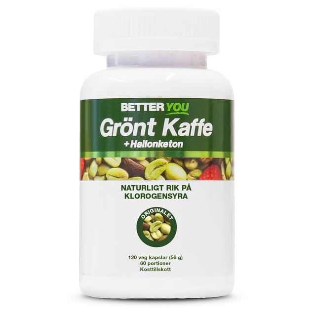 Better You Grönt Kaffe + Hallonketon 120 kapslar | Viktkontroll - Viktminskning | Apoteka