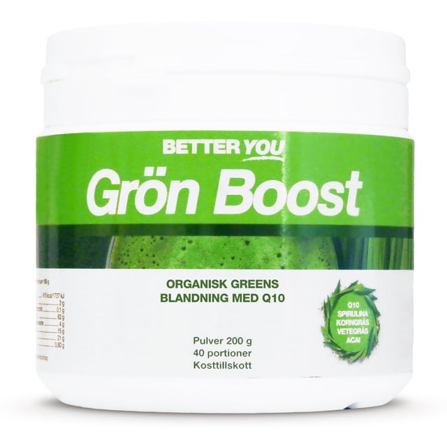 Better You Grön Boost Pulver 200 g | Vitaminer & kosttillskott - Växtbaserade kosttillskott,Vitaminer & kosttillskott - Q10 | Apoteka