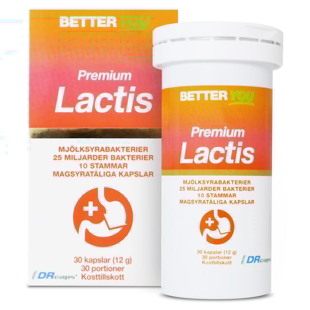 Better You Premium Lactis 30 kapslar | Vitaminer & kosttillskott - Kosttillskott för mage - Mjölksyrabakterier,Mage & tarm - Mjölksyratabletter | Apoteka