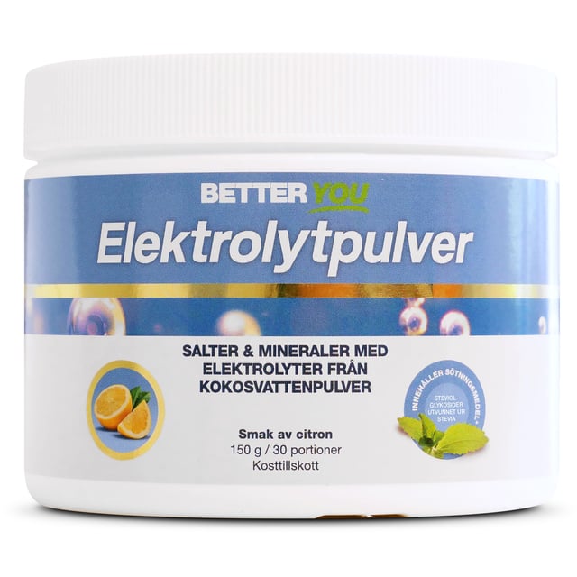 Better You Elektrolytpulver Citron 150 g | Vitaminer & kosttillskott - Elektrolyter,Mage & tarm - Vätskeersättning,Träning - Vätskeersättning | Apoteka