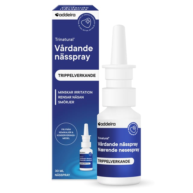 addeira Trinatural Trippelverkande Nässpray 30 ml | Allergi - Pollenallergi - Nässpray vid pollenallergi,Förkylning - Snuva & nästäppa - Nässpray,Förkylning - Torr i näsan | Apoteka
