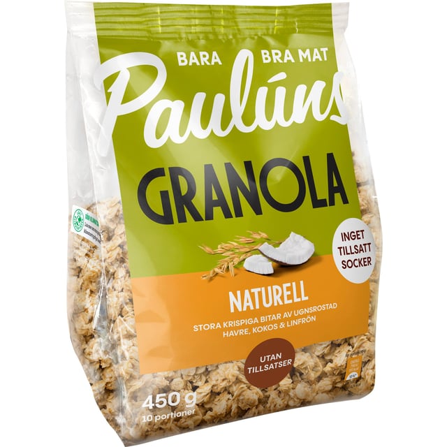 Paulúns Granola Naturell 450g | Mat & dryck - Skafferi - Gröt, flingor & müsli | Apoteka