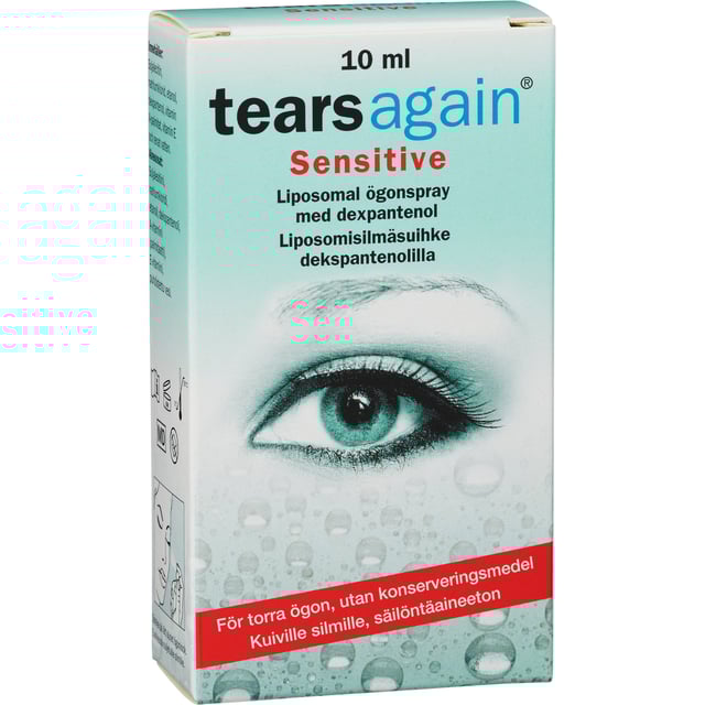 Tearsagain Sensitive Liposomal Ögonspray 10 ml | Ögon & öron - Ögon - Torra ögon - Ögondroppar för linser,Ögon & öron - Ögon - Torra ögon - Smörjande ögondroppar | Apoteka