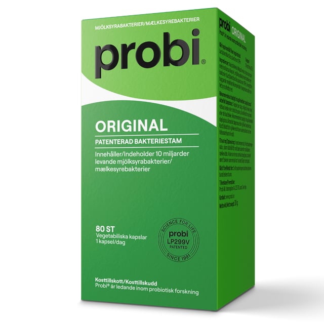 PROBI Original Mjölksyrabakterier 80 kapslar | Vitaminer & kosttillskott - Kosttillskott för mage - Mjölksyrabakterier,Mage & tarm - Mjölksyratabletter,Hjälpmedel & säkerhet - Till resan | Apoteka