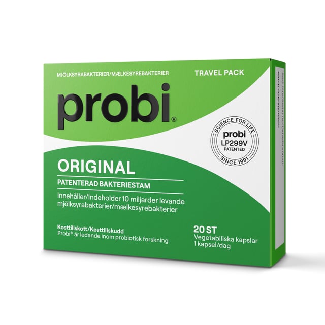 PROBI Original Mjölksyrabakterier Travel-pack 20 kapslar | Vitaminer & kosttillskott - Kosttillskott för mage - Mjölksyrabakterier,Mage & tarm - Mjölksyratabletter | Apoteka