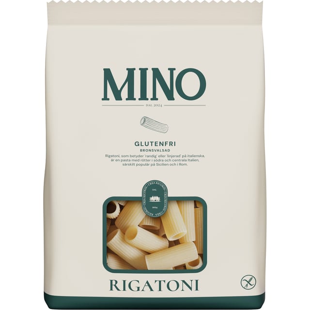 MINO Glutenfri Rigatoni 400 g | Mat & dryck - Skafferi - Pasta, ris & nudlar,Mat & dryck - Glutenfritt | Apoteka