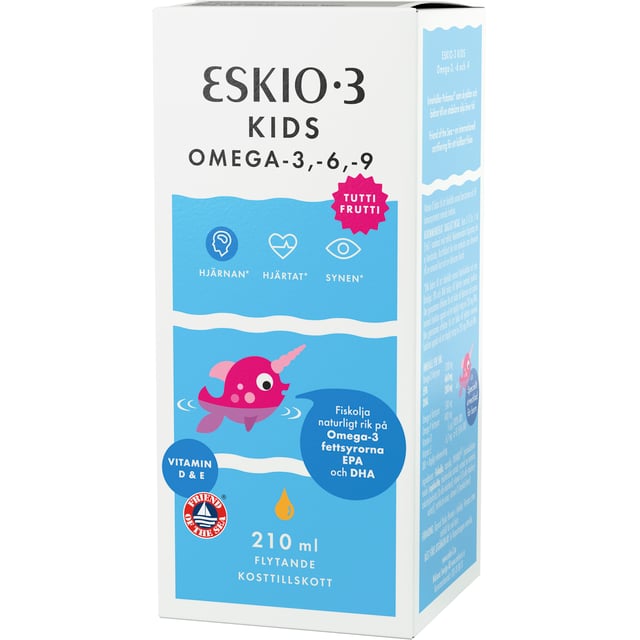 Eskio-3 Kids Omega-3, 6 & 9 Flytande 210 ml | Baby, barn & förälder - Vitaminer & kosttillskott för barn - Kosttillskott för barn - Omega-3 för barn,Vitaminer & kosttillskott - Omega-3 & fettsyror | Apoteka